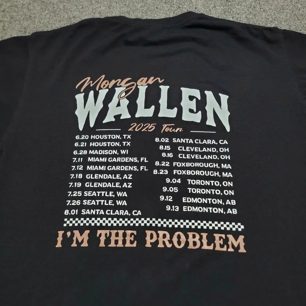 Morgan Wallen Shirt Adult Extra Large 2025 Im The Problem Tour Concert Band